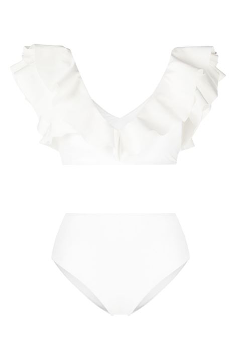 White Mila ruffled bikini - MAYGEL CORONEL women